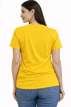 Cotton Blend Printed T-shirt for Men, Yellow 