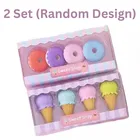 Ice Cream Donut Erasers 
