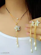 Alloy Mangalsutra with Earrings for Women 