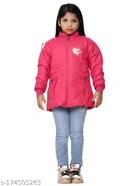 Polyester Jacket for Girls (Pink, 12-18 Months)