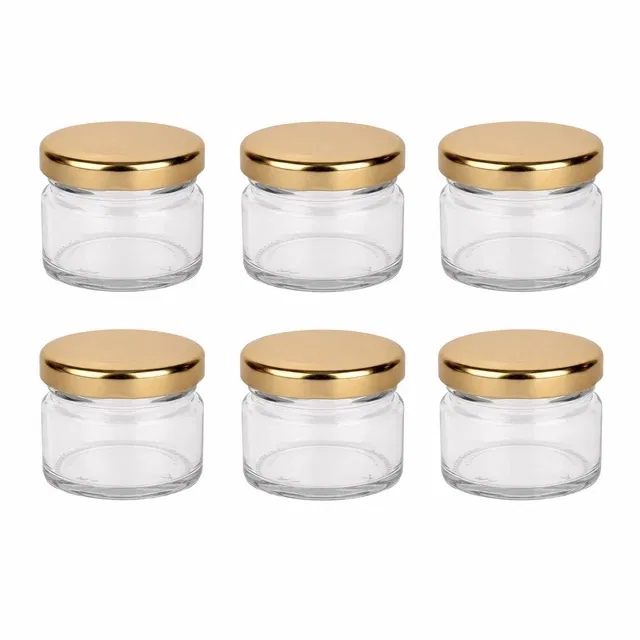 Afast 200 ml glass grocery container (Pack of 6)