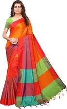 SVB चंदेरी सिल्क साड़ी फॉर विमेंस 