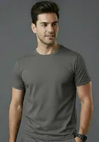Polyester Round Neck T-shirt For Men, Grey 