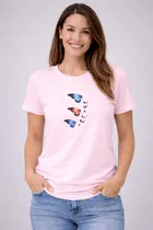 Cotton Blend Printed T-shirt for Men, Pink 