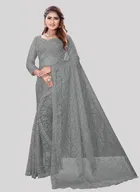 Net Floral Saree for Women 