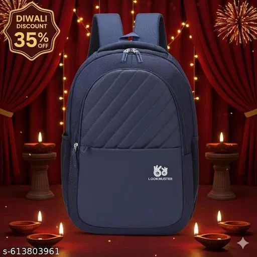 Polyester Backpack for Men & Women, Blue