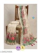 Cotton Linen Saree for Women 