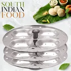 JENSONS Stainless Steel 3 Plate Idli Stand 