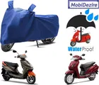 Polyester Waterproof Scooty Cover with Mirror Pocket for Honda Activa, Activa-i, Dio, Grazia, Cliq, Navi (Blue)