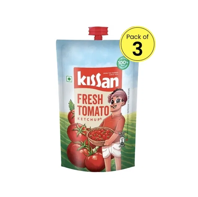 किसान फ्रेश टोमेटो कैचप 90 g (पैक ऑफ़ 3)