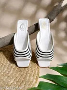Shoetopia Flat White Embellished Size 3.0
