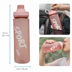 Flip Top Motivational Sports Durable Gym Fitness Water Bottle 850 ML