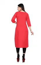 Crepe Solid Kurtis for Women 