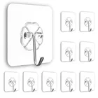 Plastic Wall Hooks, Transparent 