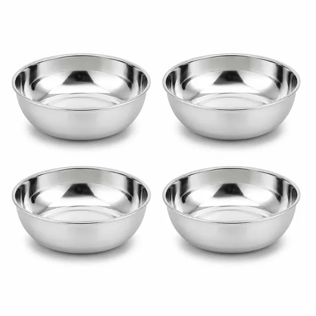 TerraHome Steel Bowl 250ml Combo Set of 4