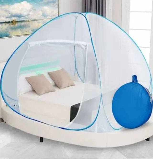 Polyester Washable Mosquito Net (Sky Blue, 6x4 Feet)