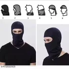 UV Protected Cotton Blend Motorcycle Head & Face Covers for Men ,Black 