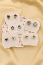Trendy Stud Earrings Combo Pack of 5 Pairs for Women & Girls 