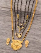 Combo of 4 Pcs Mangalsutras with Earrings Set for Women 