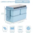 KS Premium Quality Plastic Lunch Box Tiffin Box 3 Containers Lunch Box 