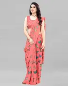 SVB बटरफ्लाई प्रिंटेड साड़ी फॉर वीमेन 