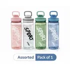 Flip Top Transparent Motivational Sports Durable Gym Fitness Water Bottle 700 ML