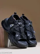 Shoetopia Solid Mesh Platform Sandals 