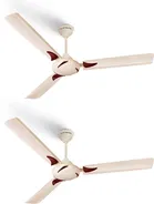 Longway Creta P2 1200 mm 3 Blade Ceiling Fan, Ultra High Speed | Ivory | Pack of 2