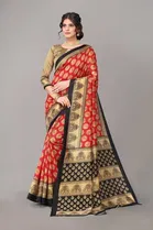 Yashika Women Art Silk Casual Sarees With Unstitched Blouse Piece 