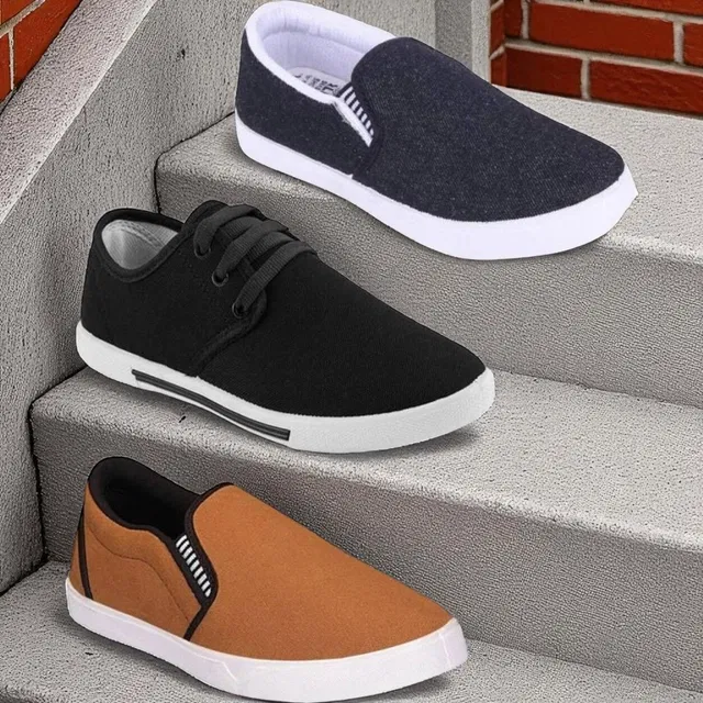 Casual Shoes for Men, Pack of 3, Multicolor (9)