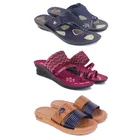 Combo of Slippers with Heels & Sliders for Women 