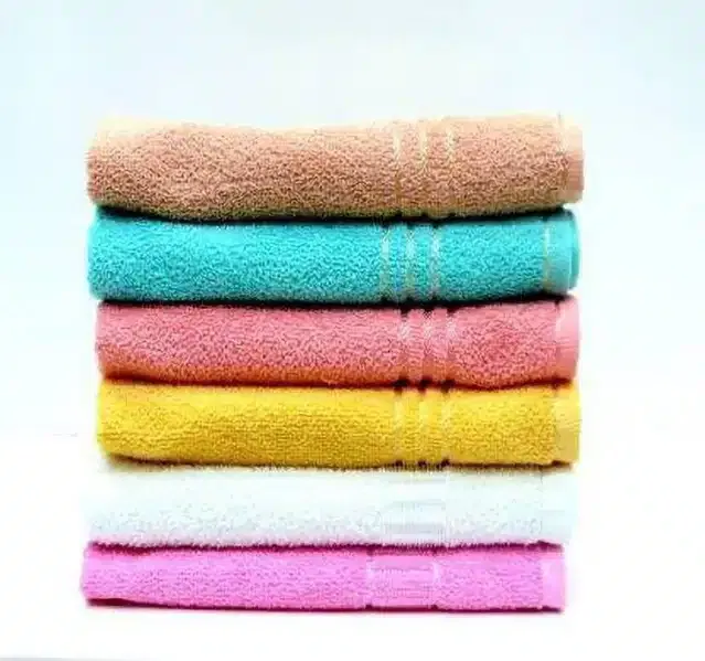 Cotton Super Absorbent Antibacterial Face & Hand Towels (Pack of 6) (Multicolor, 12x18 inches)