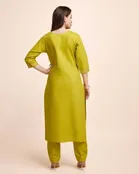 Cotton Solid Women's Kurta with Pant Set 