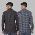 Polycotton Checked Shirts for Men, Multicolor 