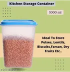 Plastic Storage Containers, Blue, Pack of 6 