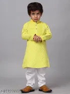 Cotton Blend Kurta with Pyjama for Boys 