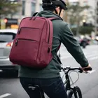 Maroon Black Multi-Pocket Laptop Backpack