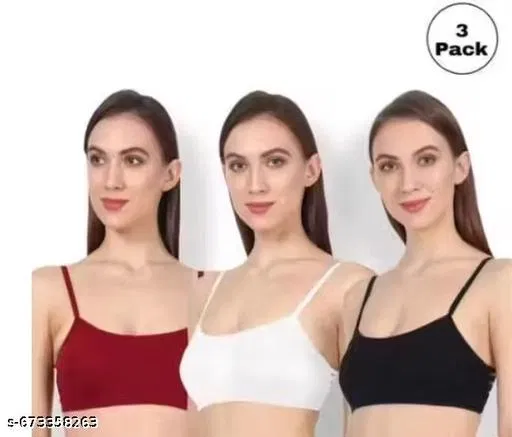 Everyday Bandeau Bra for Women, Pack of 3 (Multicolor, 32A)