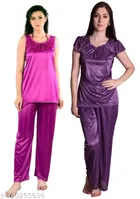 Satin Nightsuit Set for Women 
