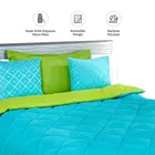 Sarangi Solid Reversible Comforter 1.5Kg for Aqua Blue & Olive Green