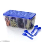 Plastic 4 in 1 Storage Container with Spoons 