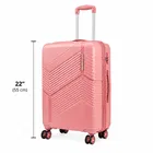 Safari Carter Pro CM 22 Inch [Small] Cabin Trolley Bag with 360° Spinner 8 Wheels, Rose Gold