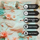Premium 7D Bird Printed Bedsheet 90x100in