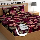 Polycotton Fitted Elastic 88x88in Bedsheet Purple