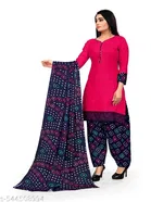 Cotton Blend Printed Salwar Suit Set for Women 
