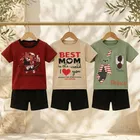 Solid Cotton Blend Top & Bottom Set for Boys 
