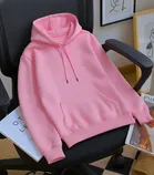 Fleece Solid Hoodie for Men, Pink 