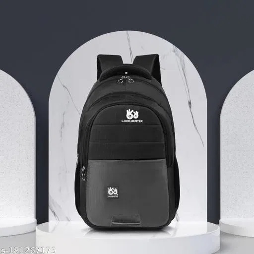 Polyester Backpack for Men & Women, Black