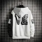 Fleece Printed Hooded Sweatshirt for Men 