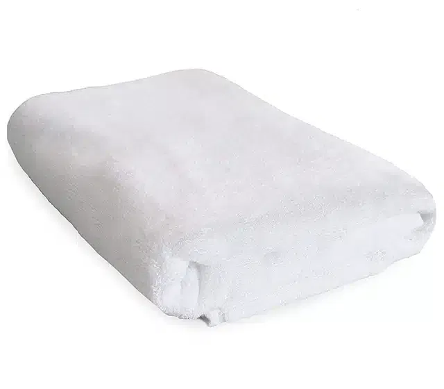 Cotton High Absorbent Antibacterial Bath Towels (White, 60x30 inches)